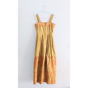 Love + Harmony Embroidered Cottagecore Full Length Yellow Dress Size Medium